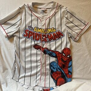 Marvel The Amazing Spider-Man Character Baseball Jersey Style Top #62 Size Med